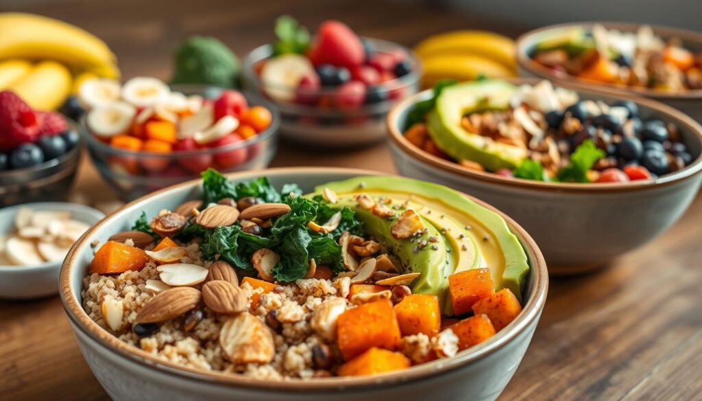 Hearty vegan breakfast bowls