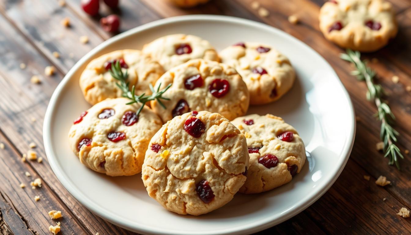 cranberry orange shortbread cookies
