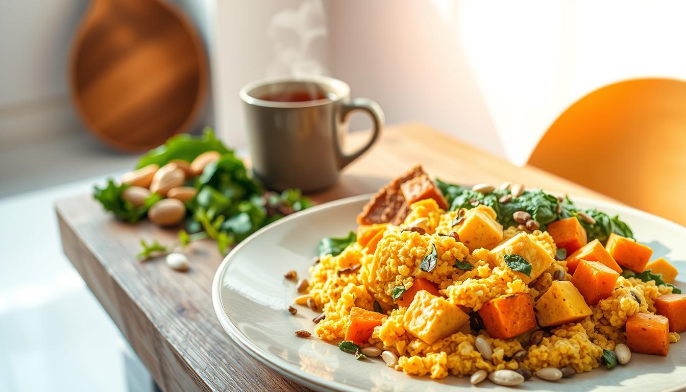 filling vegan breakfast ideas with high-protein plant foods