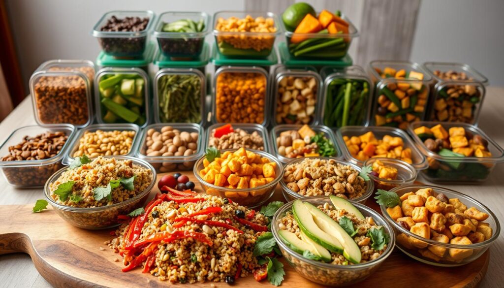 high-protein vegan meal prep
