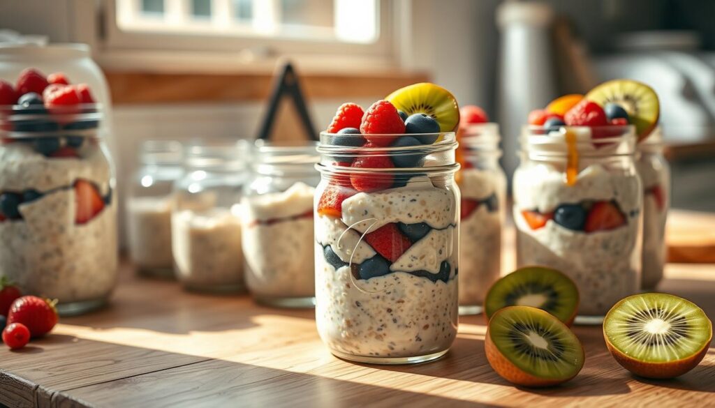 no-cook breakfast in mason jars