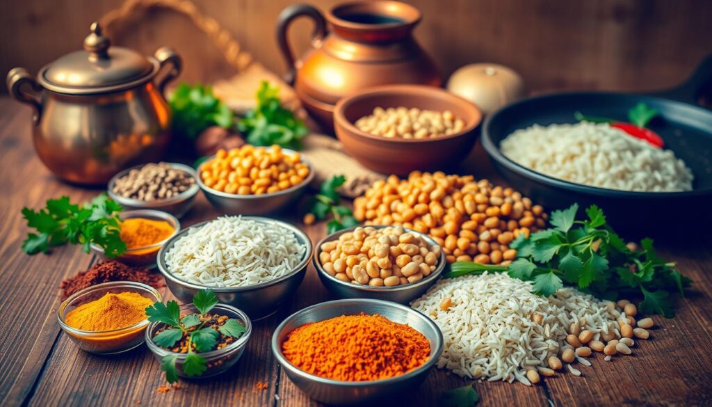 Indian breakfast ingredients