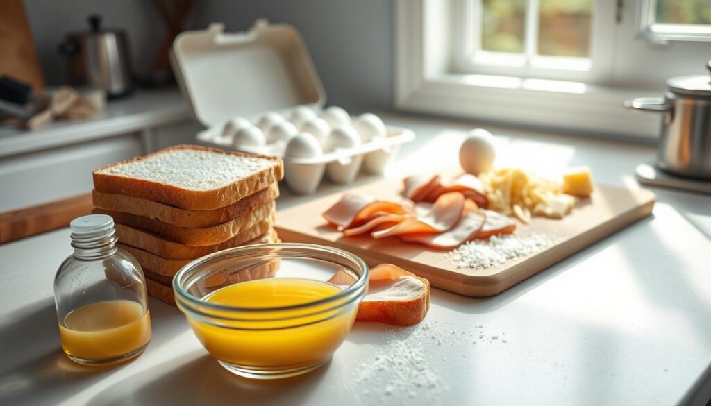 Preparing French Toast Ingredients