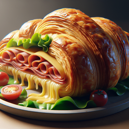 Ham and Cheese Breakfast Croissant