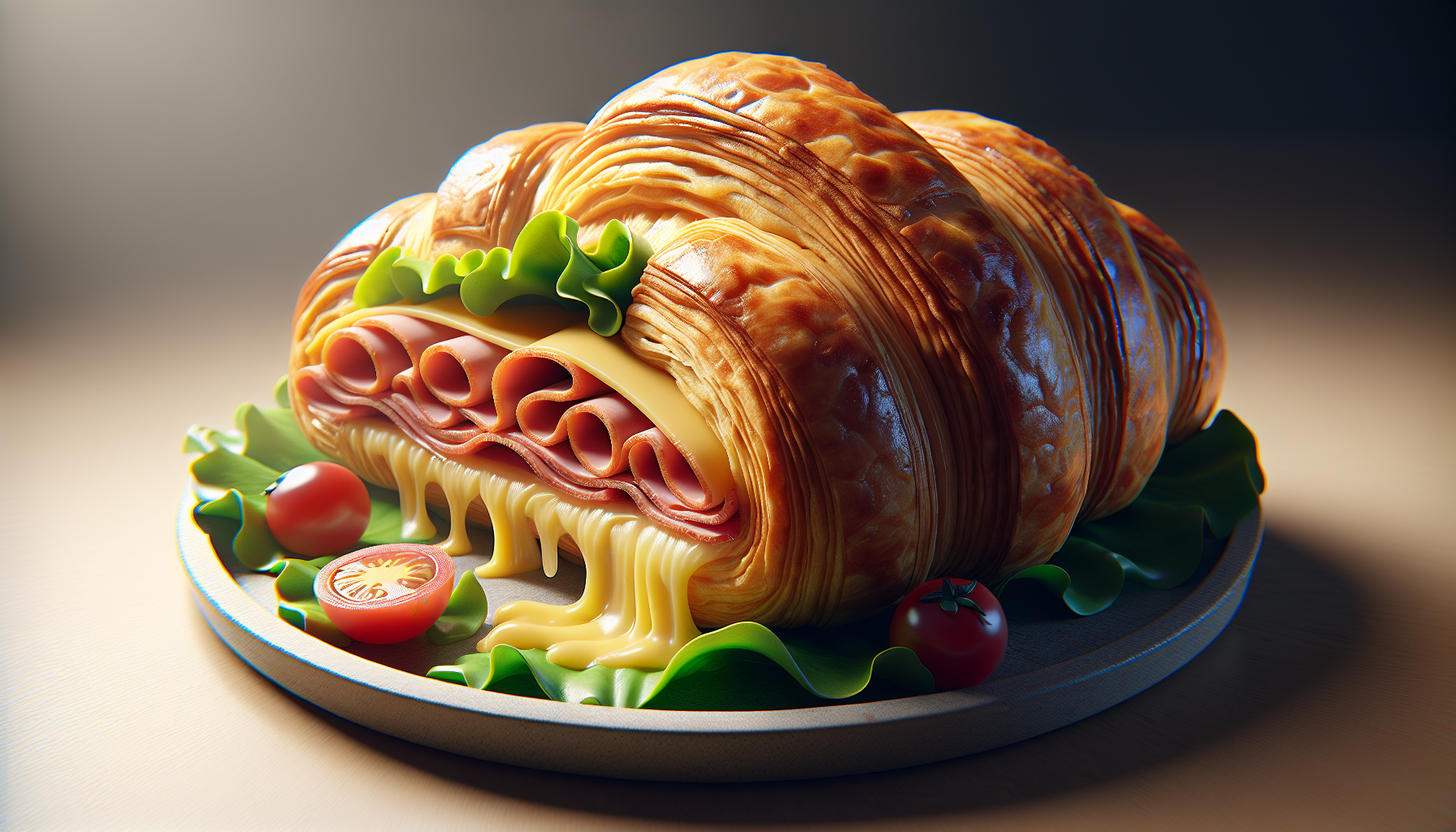 Ham and Cheese Breakfast Croissant