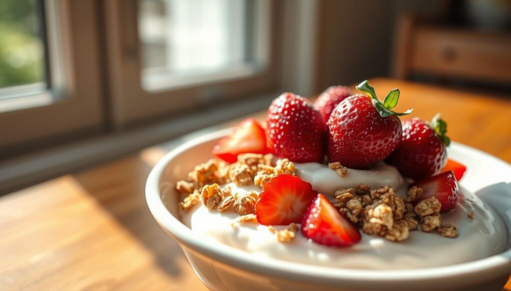 strawberry yogurt breakfast bowl strawberry yogurt breakfast bowl
