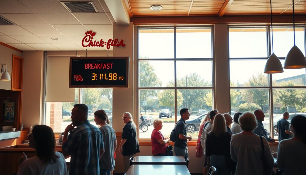 Chick-fil-A breakfast ending time on weekends